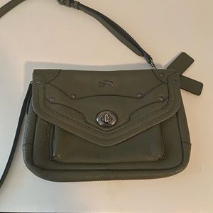 Coach Handbag Army Green Cross Body